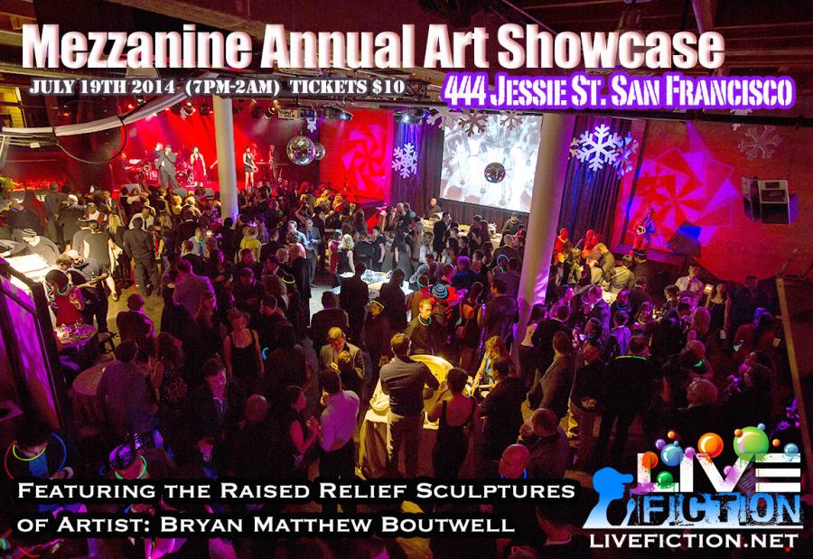 Mezzanine Annual Art Show, San Francisco CA, July 19th 2014, Featuring artist Bryan Matthew Boutwell