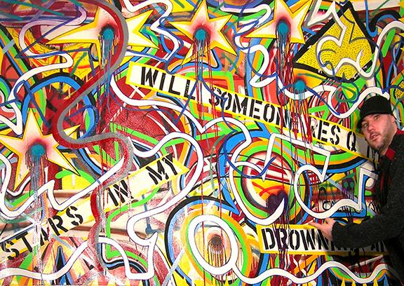 We Hurdle Stars by Bryan Matthew Boutwell Photo of: The Abstract painting titled "The Cure" We Hurdle Stars, by Bryan Matthew Boutwell, Abstract Painting, Large Scale, Artist Blog, Live Fiction, poetry, insight and introspective writing, San Francisco Art Galleries, Oakland CA art scene