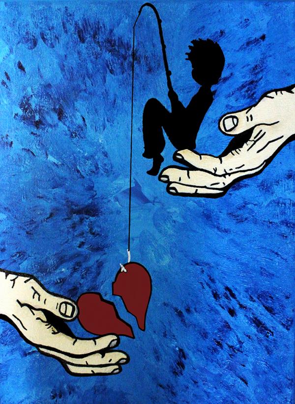 Hold Them, Help Them, Heal Them,Bryan Matthew Boutwell,abstract painting broken heart,parenthood,live fiction,art print,Oakland CA,San Francisco Art Galleries,Bay Artists,