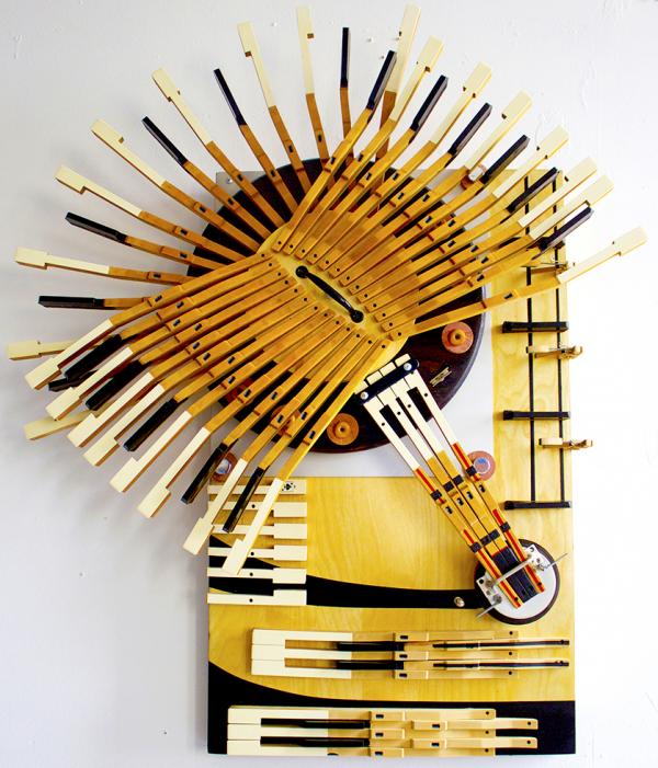 Middle C Piano Sculpture #1 by artist Bryan Boutwell at the McLoughlin Art Gallery, San Francisco CA