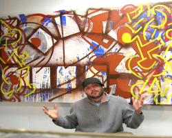 Vacation, large abstract painting, Bryan Matthew Boutwell, 10ft x 5ft, San Francisco Art Galleries, Oakland Art Studio, NYC Art galleries, abstract movements and bright colors