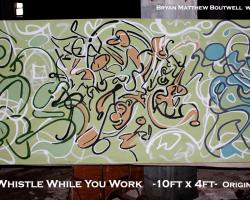Whistle While You Work, Bryan Matthew Boutwell,live fiction,large scale abstract painting, 10ftx4ft,Oakland Artist,San Francisco Art Galleries, NYC Art galleries,